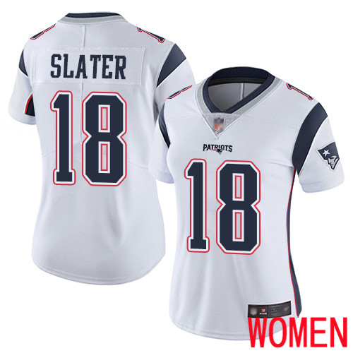 New England Patriots Football #18 Vapor Limited White Women Matthew Slater Road NFL Jersey->women nfl jersey->Women Jersey